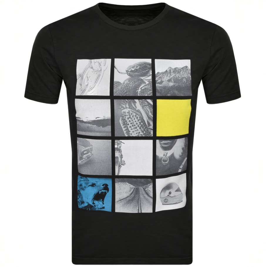 Alternative Image for ProductReplay Logo Crew Neck T Shirt Black1